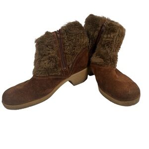 Women’s Brown Suede Ankle Boots | Size 8